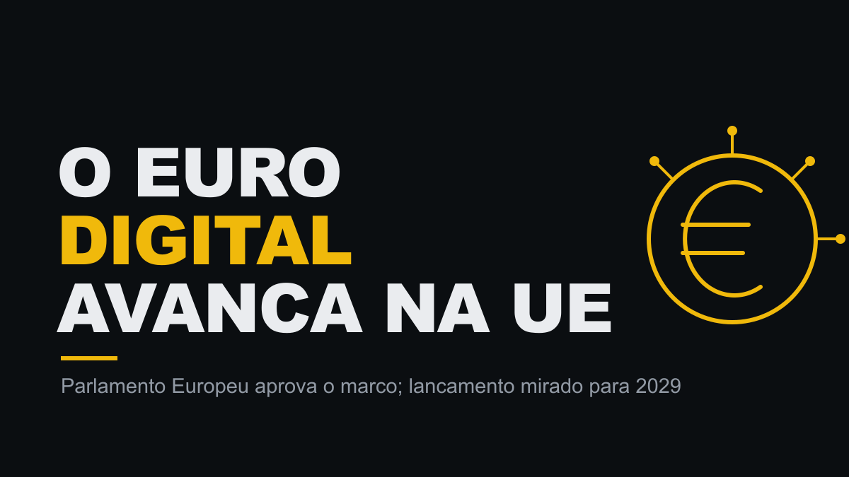 O euro digital avança no Parlamento Europeu: o que é uma moeda digital de banco central — e por que não é cripto